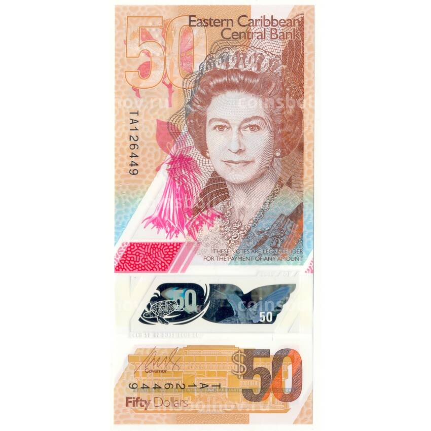 Банкнота 50 долларов 2019 года  Восточные карибы (вид 2)