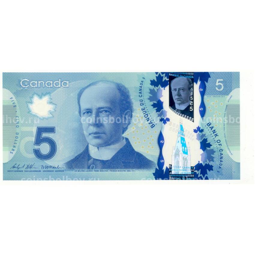 Банкнота 5 долларов 2013 года Канада