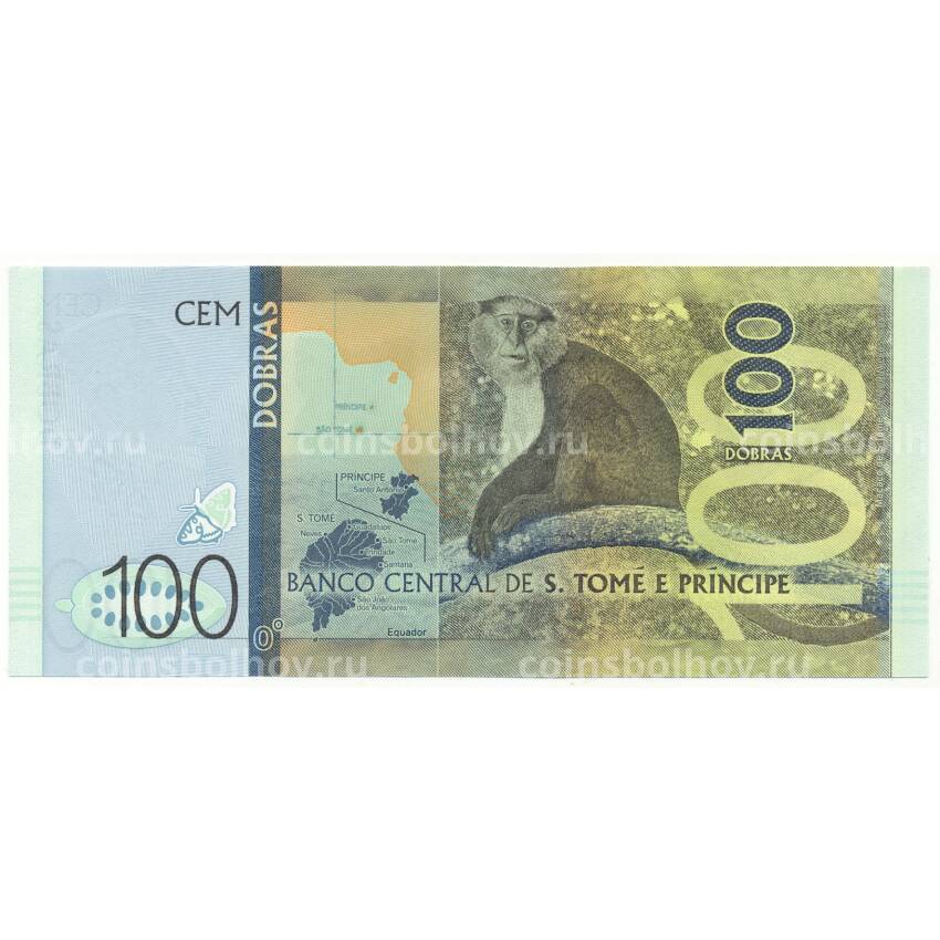 Банкнота 100 добр 2016 года Сан-Томе и Принсипи (вид 2)