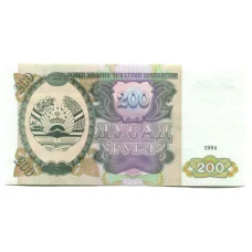Банкнота 200 рублей 1994 года Таджикистан (аверс)