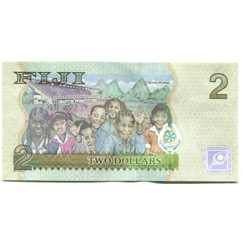 Банкнота 2 доллара 2011 года Фиджи (вид 2)