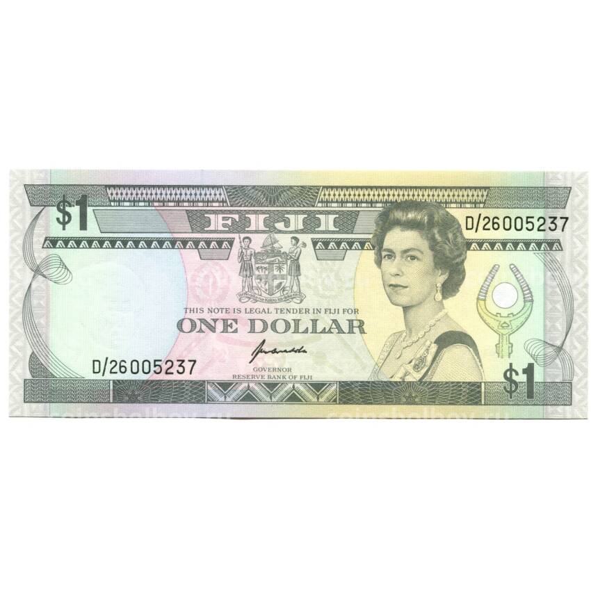 Банкнота 1 доллар 1993 года Фиджи