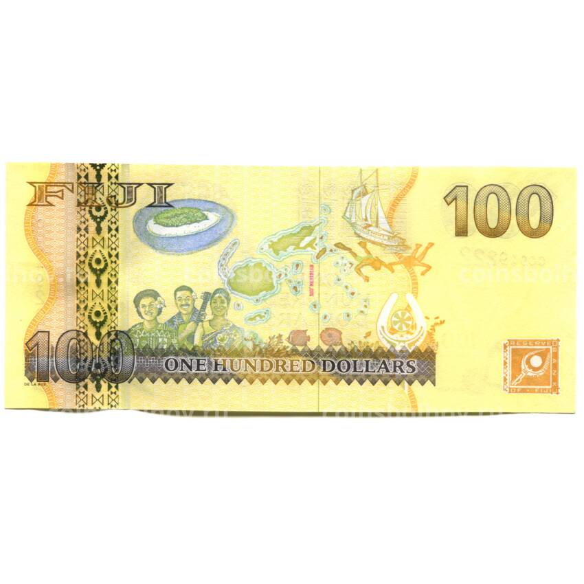 Банкнота 100 долларов 2002 года Фиджи (вид 2)