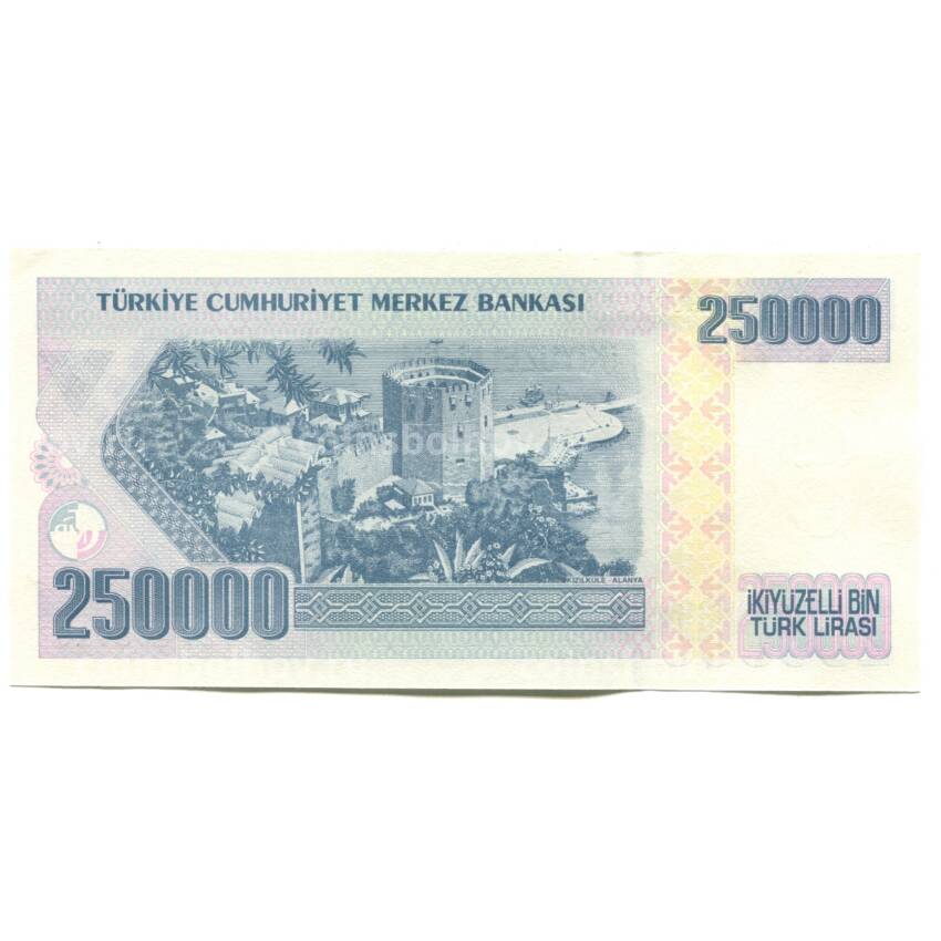 Банкнота 250000 лир 1998 года Турция (вид 2)