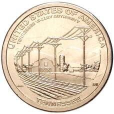 Монета 1 доллар 2022 года P США «Американские инновации —  Администрация долины реки Теннесси» (аверс)