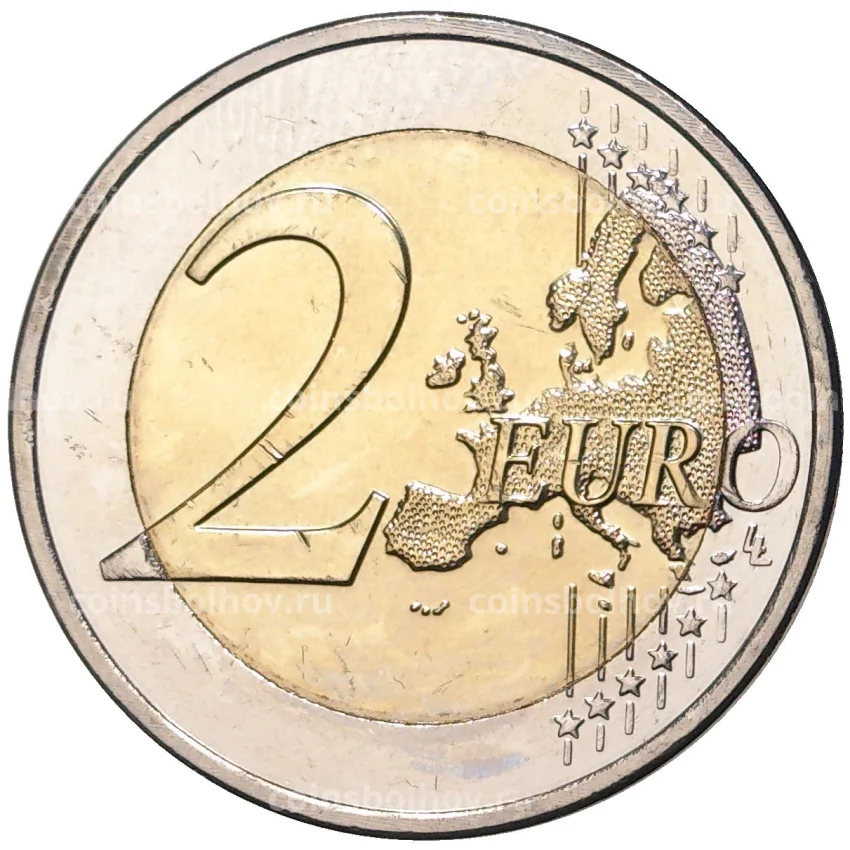 Монета 2 евро 2015 года Люксембург — 15 лет вступлению на престол Великого герцога Анри (вид 2)