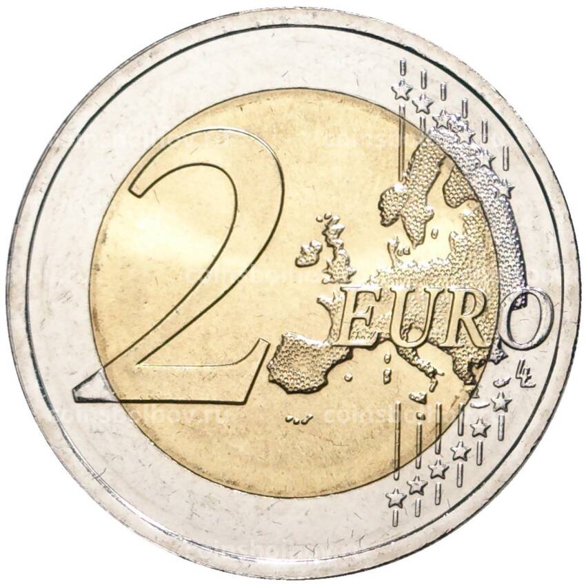 Монета 2 евро 2019 года Эстония — 100 лет преподаванию на эстонском языке в Тартуском университете (вид 2)