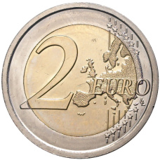Монета 2 евро 2019 года Италия — 500 лет со дня смерти Леонардо да Винчи (реверс)