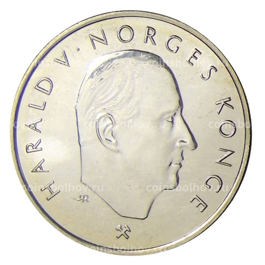 Монета 5 крон 1995 года Норвегия — 1000 лет чеканке монет Норвегии (вид 2)