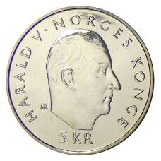 Монета 5 крон 1995 года Норвегия — 50 лет ООН (реверс)