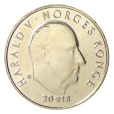 Монета 20 крон 2018 года Норвегия — 150 лет норвежской треккинговой ассоциации (реверс)