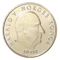 Монета 20 крон 2018 года Норвегия — 150 лет норвежской треккинговой ассоциации (реверс)