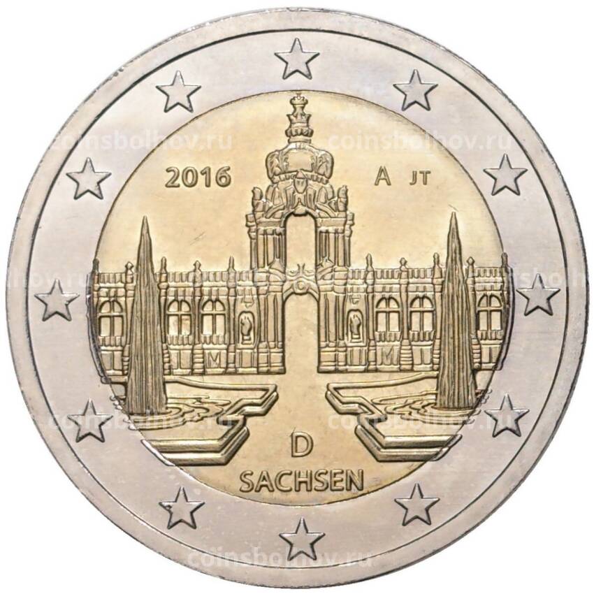 Монета 2 евро 2016 года А Германия —  Цвингер, Саксония