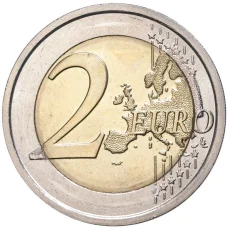 Монета 2 евро 2010 года Италия —  200 лет со дня рождения Камилло Бенсо ди Кавура (реверс)