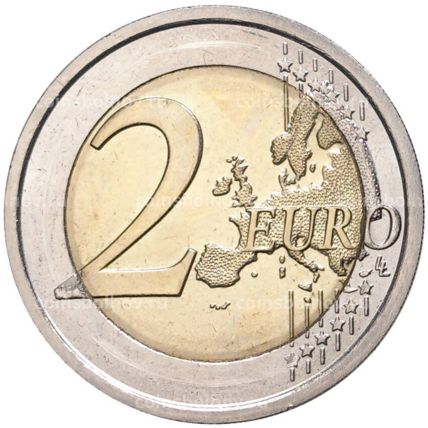 Монета 2 евро 2010 года Италия —  200 лет со дня рождения Камилло Бенсо ди Кавура (вид 2)