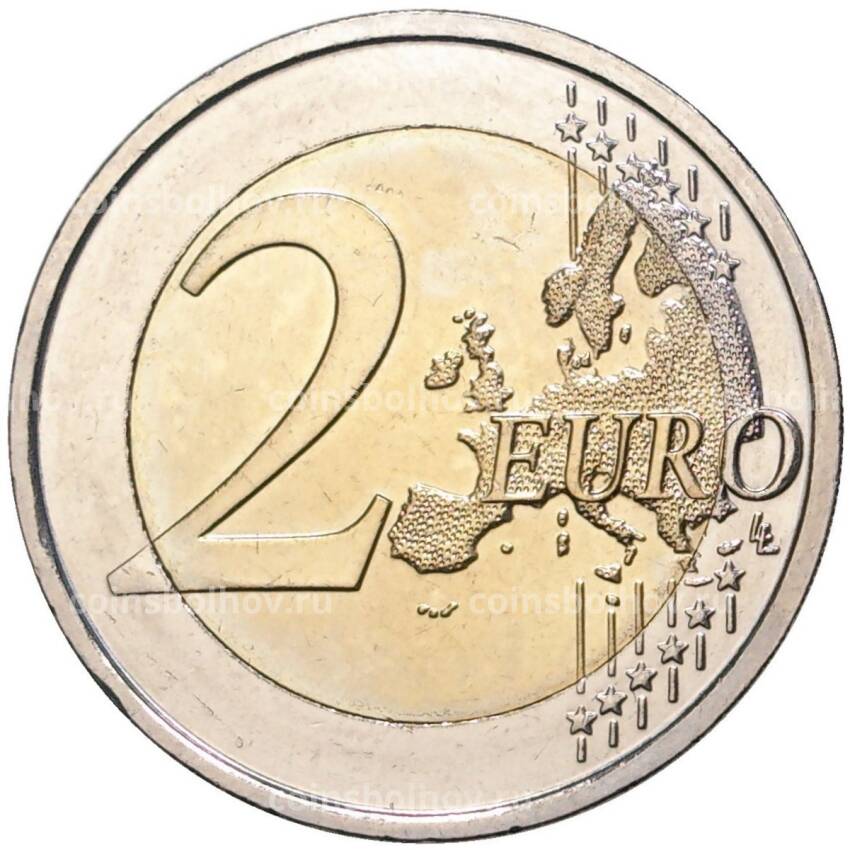 Монета 2 евро 2010 года Бельгия —  Председательство Бельгии в Европейском Союзе (вид 2)