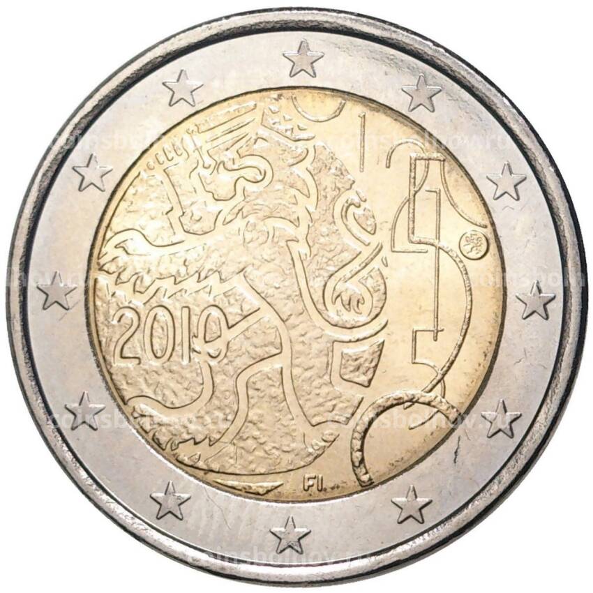 Монета 2 евро 2010 года Финляндия —  150 лет финской валюте