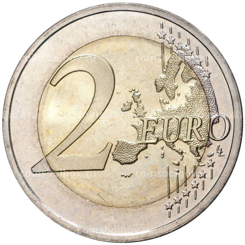 Монета 2 евро 2015 года Эстония —  30 лет флагу Европейского союза (вид 2)