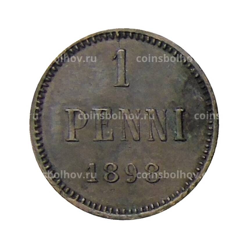 Монета 1 пенни 1898 года Русская Финляндия