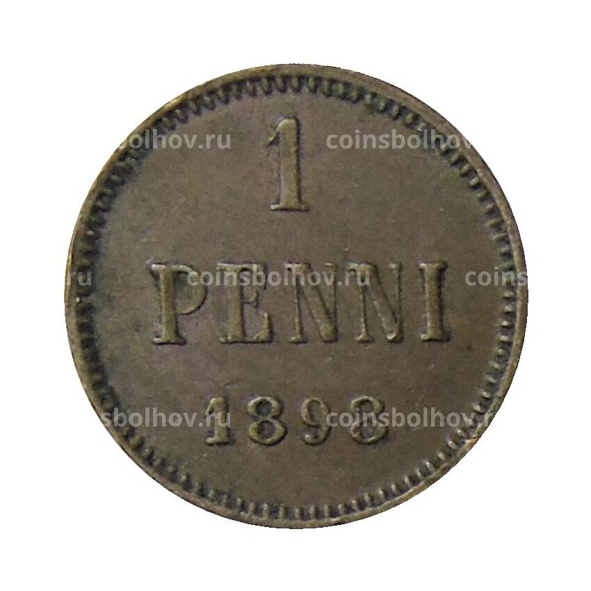 Монета 1 пенни 1898 года Русская Финляндия