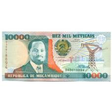 Банкнота 10000 метикал 1991 года Мозамбик