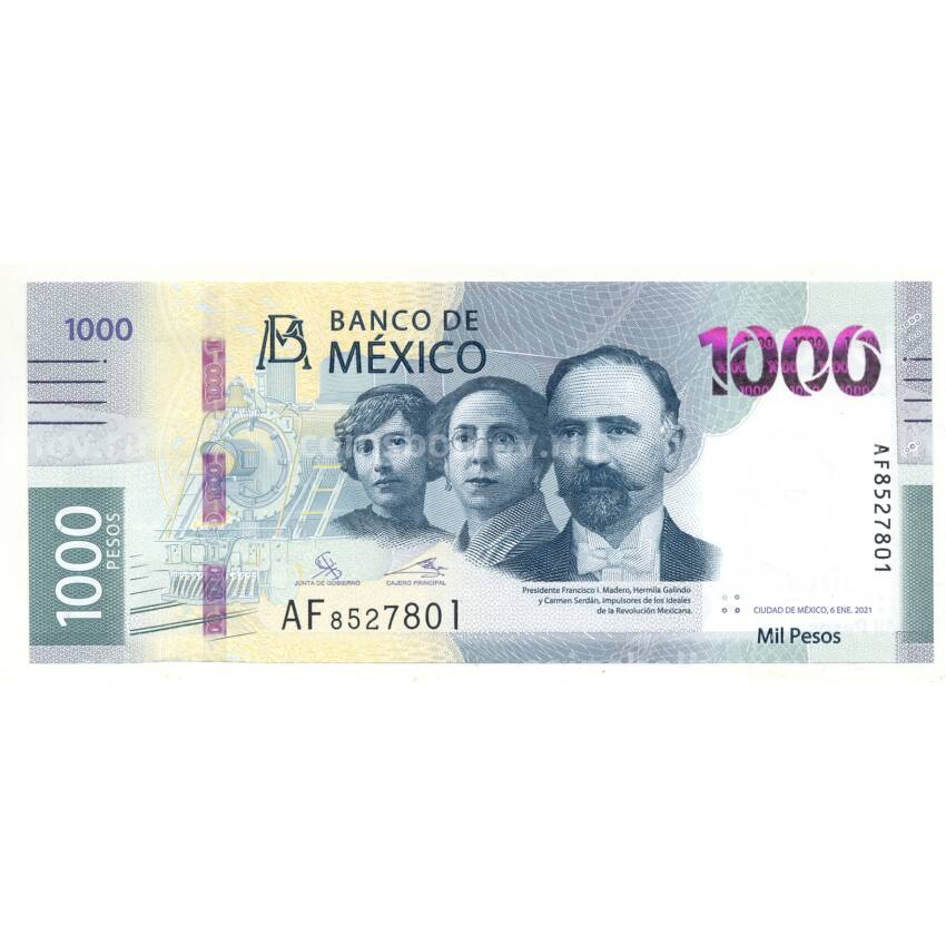 Банкнота 1000 песо 2021 года Мексика