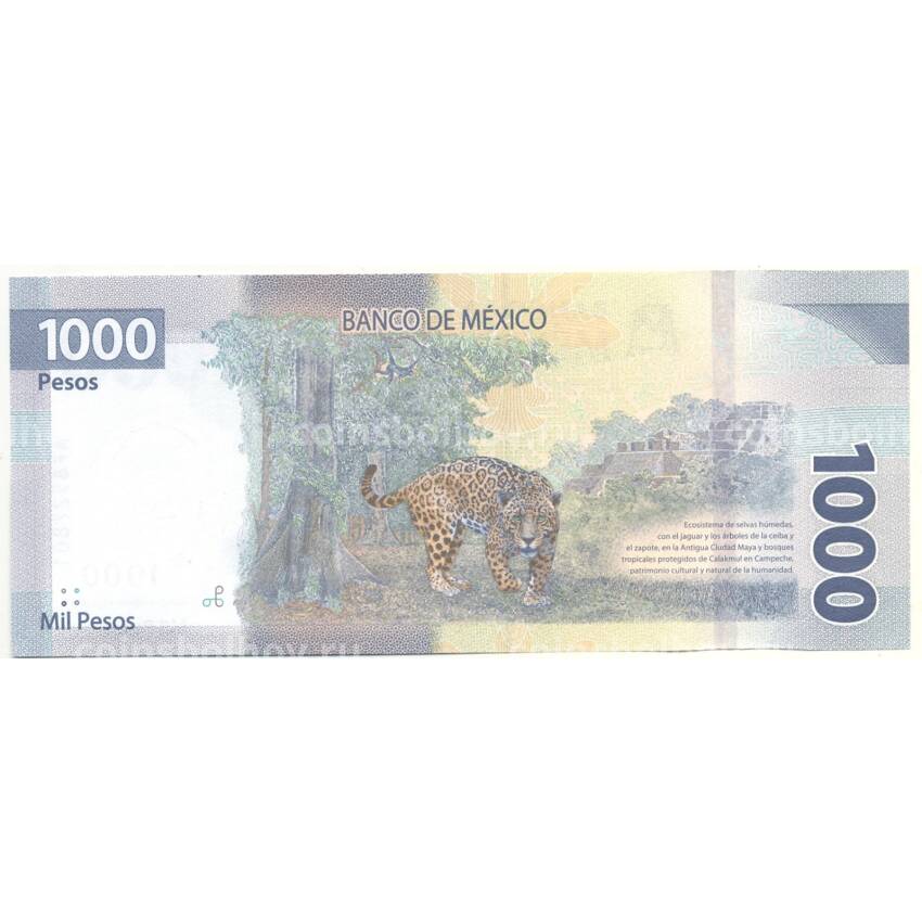 Банкнота 1000 песо 2021 года Мексика (вид 2)