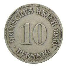 Монета 10 пфеннигов 1900 года G Германия (аверс)