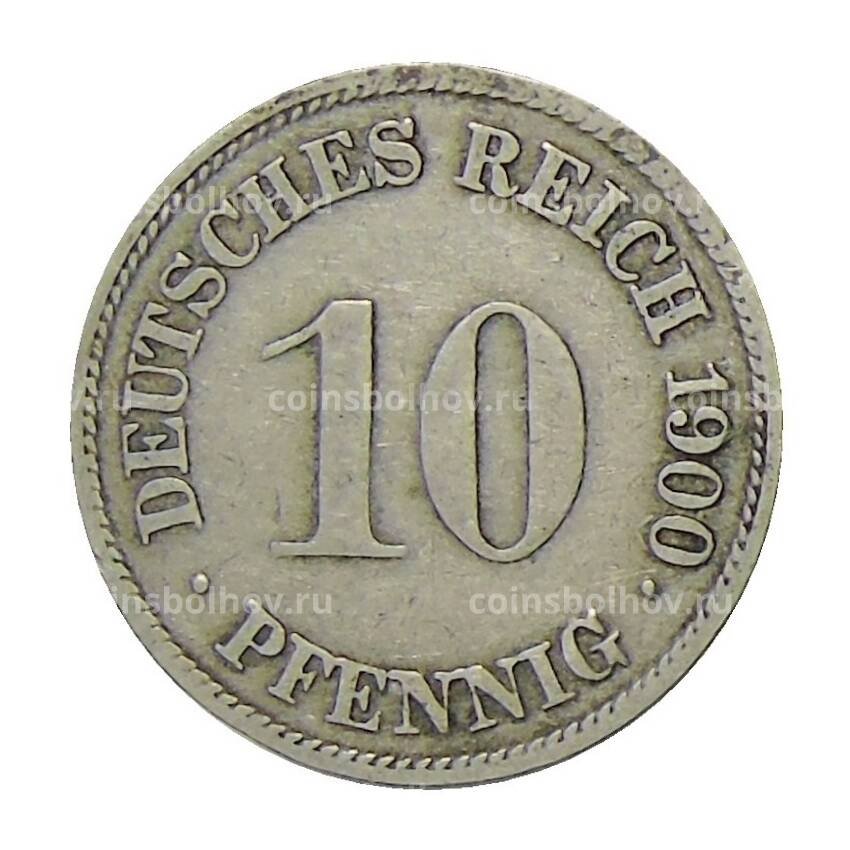 Монета 10 пфеннигов 1900 года G Германия