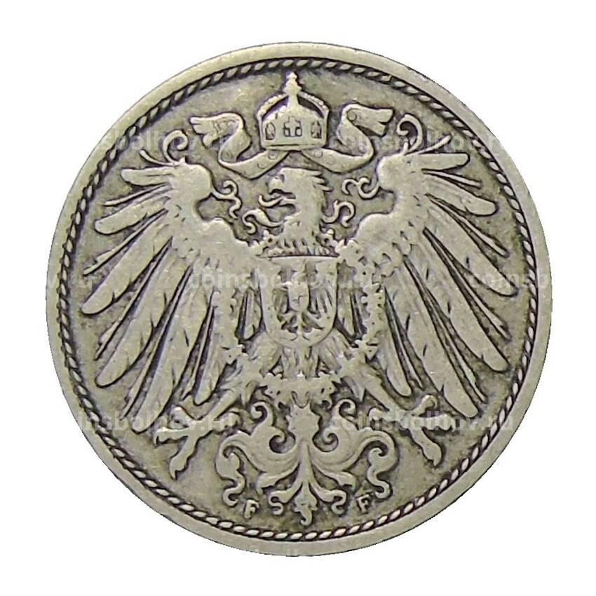Монета 10 пфеннигов 1901 года F Германия (вид 2)