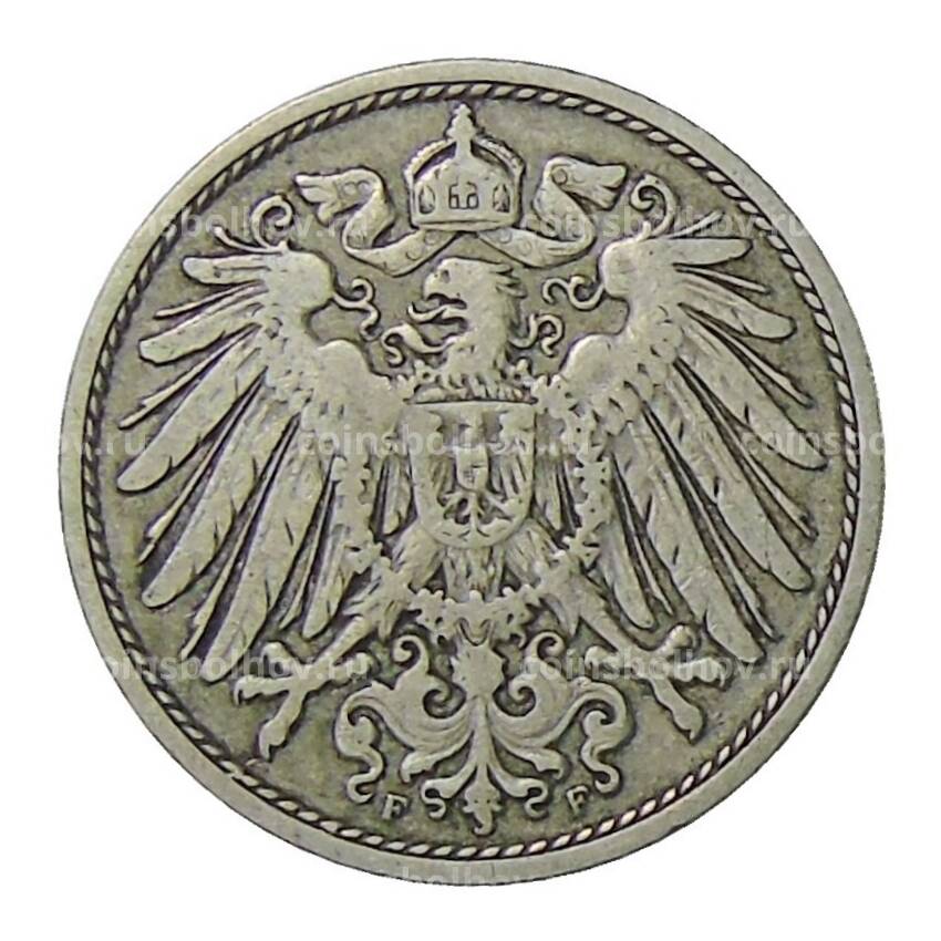 Монета 10 пфеннигов 1902 года F Германия (вид 2)