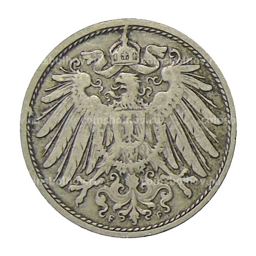 Монета 10 пфеннигов 1902 года F Германия (вид 2)