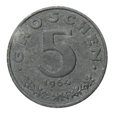 Монета 5 грошей 1964 года Австрия (аверс)