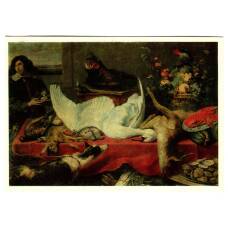 Открытка живопись Франс Снейдерс «Натюрморт с лебедем»