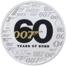 Монета 1 доллар 2022 года Тувалу «Джеймс Бонд — Агент 007 (60-летие выхода первого фильма)» (Цветное покрытие) (аверс)