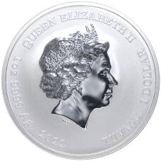 Монета 1 доллар 2022 года Тувалу «Джеймс Бонд — Агент 007 (60-летие выхода первого фильма)» (Цветное покрытие) (реверс)