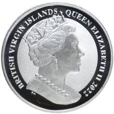 Монета 1 доллар 2022 года Британские Виргинские острова — Парусник Санта-Мария (реверс)