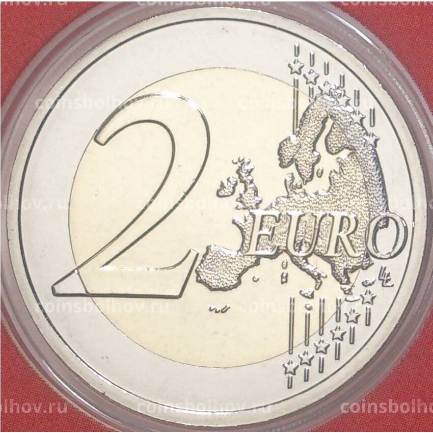 Монета 2 евро 2022 года Франция «XXXIII летние Олимпийские игры 2024 в Париже» (Красный блистер) (вид 4)