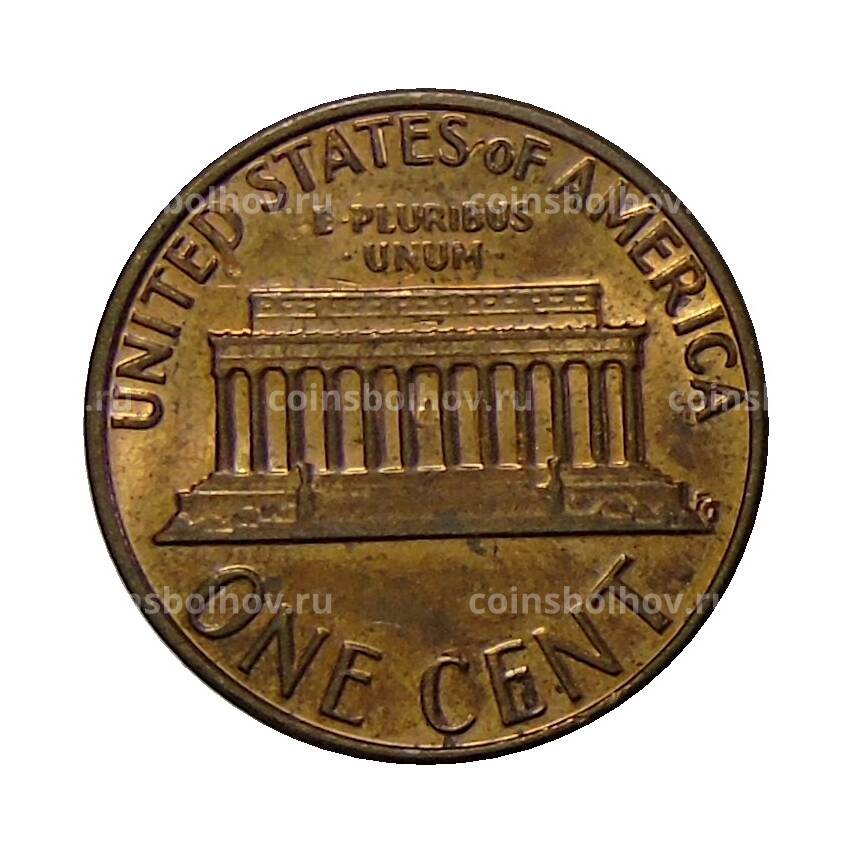 Монета 1 цент 1980 года D США (вид 2)