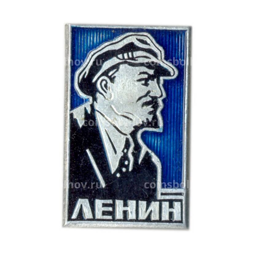 Значок В.И. Ленин (синий фон)