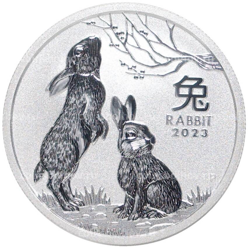 Монета 50 центов 2023 года Австралия Китайский гороскоп —  Год кролика