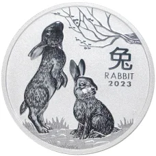 Монета 1 доллар 2023 года Австралия Китайский горокоп — Год кролика (аверс)