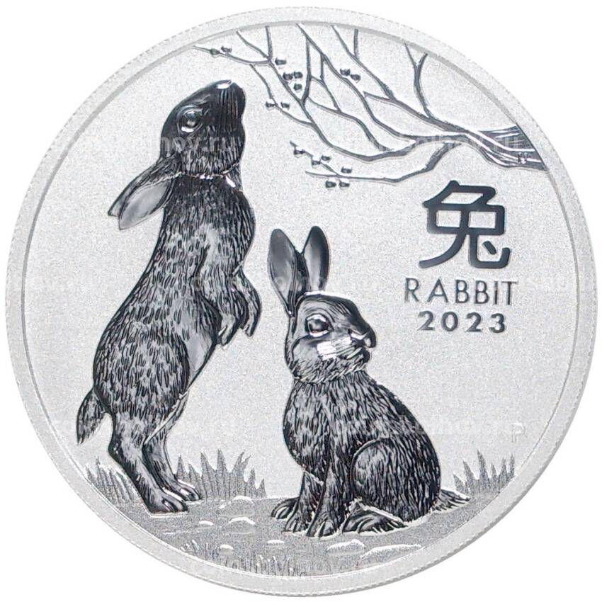 Монета 1 доллар 2023 года Австралия Китайский горокоп — Год кролика