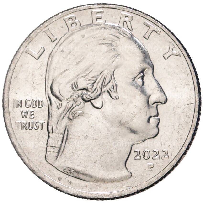 Монета 1/4 доллара (25 центов) 2022 года P США «Американские женщины — Анна Мэй Вонг» (вид 2)