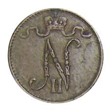 Монета 1 пенни 1913 года Русская Финляндия (реверс)