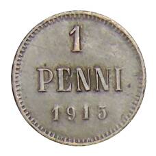 Монета 1 пенни 1915 года Русская Финляндия (аверс)