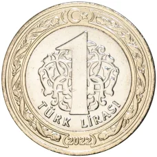 Монета 1 лира 2022 года Турция —  100 лет великому наступлению (реверс)