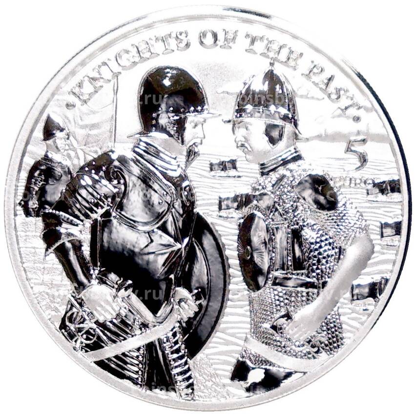 Монета 5 евро 2022 года Мальта —  Рыцари прошлого (в буклете)