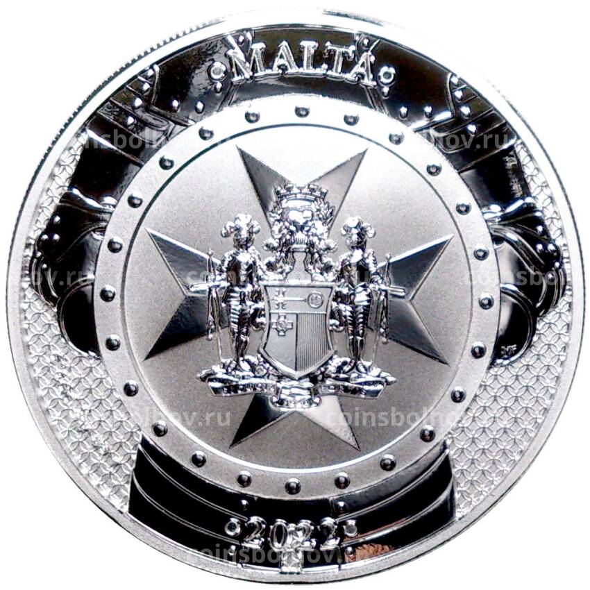 Монета 5 евро 2022 года Мальта —  Рыцари прошлого (в буклете) (вид 2)