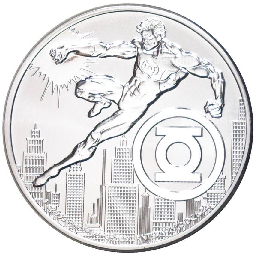 Монета 2 доллара 2022 года Ниуэ «DC Comics — Зеленый фонарь»